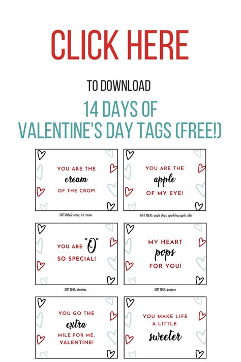 14 Days Of Valentines Day With Free Printable Tags Cupcake Diaries