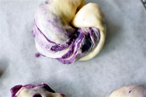 Purple Sweet Potato Twisted Buns Baking Bad Bread Baking Sweet Potato