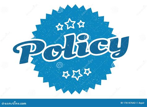 Policy Sign Policy Vintage Retro Label Stock Vector Illustration Of