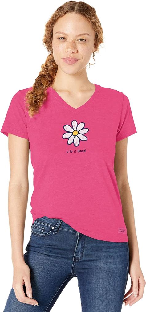Amazon Com Life Is Good Womens Daisy Graphic T Shirt V Neck Collection