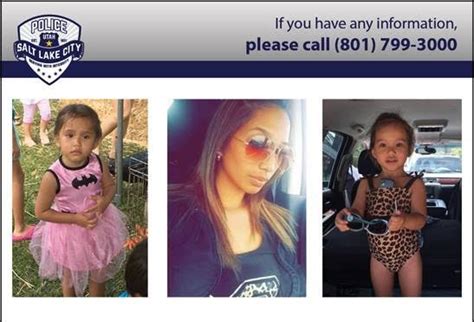Update 3 Year Old Salt Lake City Girl Found Safe After Amber Alert