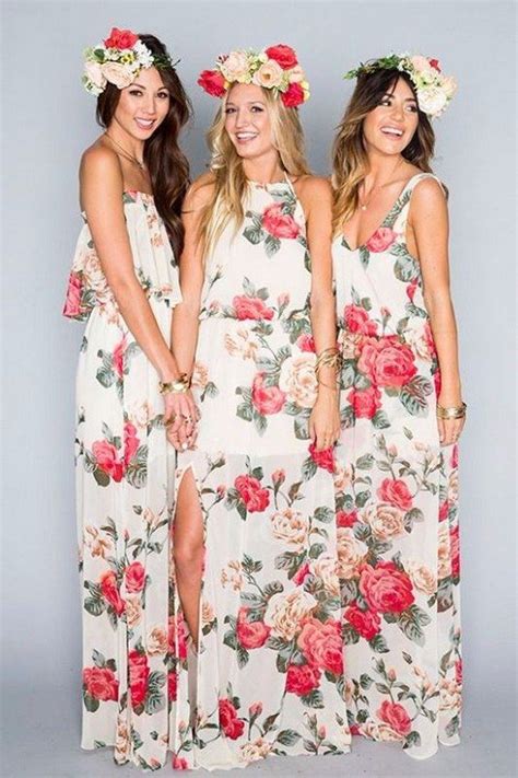 22 Floral Print Bridesmaid Dresses For Spring And Summer Weddings Page 3 Of 3 Weddinginclude