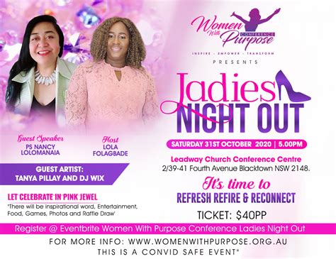 Wwpc Ladies Night Out Is Reopened For Registration Women With Purpose