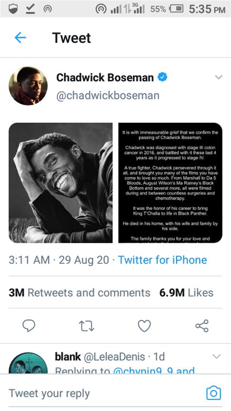 Chadwick Bosemans Final Tweet Makes History On Twitter Everyevery