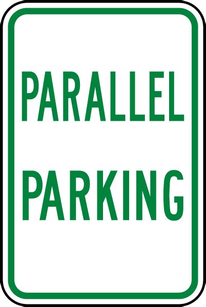 Parallel Parking Sign W4963 - by SafetySign.com