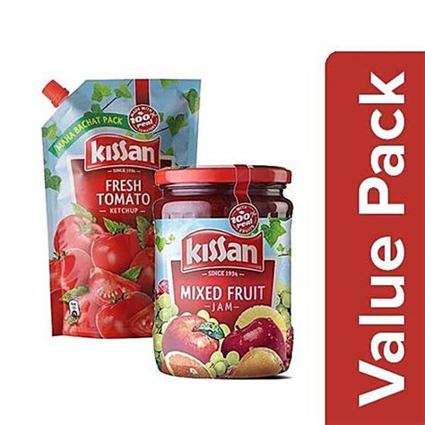 Buy Kissan Fresh Tomato Ketchup 950 Gm Mixed Fruit Jam 700 Gm Combo