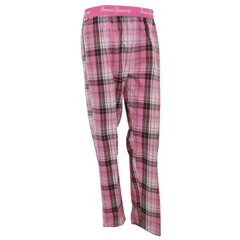 Womensladies Check Patterned Cotton Pyjama Bottomslounge Pants Ebay