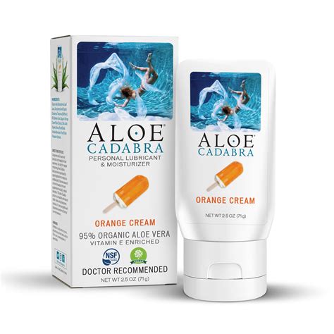 Aloe Cadabra Personal Lubricant Orange Cream Flavored Natural Lube For
