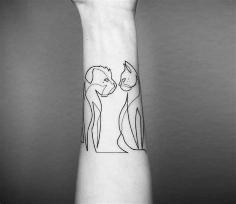 Cat And Dog Tattoo By Mo Ganji Post 30292 In 2021 Cat And Dog