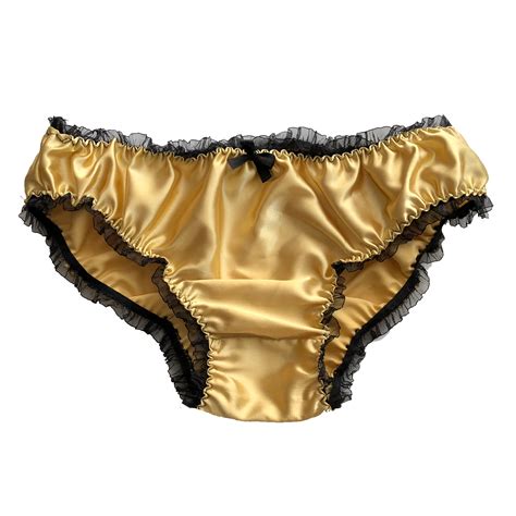 satin frilly sissy à volants culotte bikini de culotte sous vêtements slips tailles 6 20 ebay