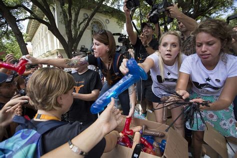 Armed With Dildos Ut Students Protest Campus Carry Kut Radio Austin