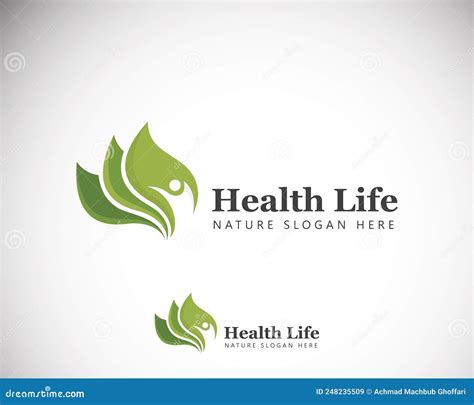 Health Life Logo Creative People Nature Design Concept Herbal Logo
