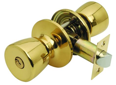 Excel Guardian Entrance Lock Door Knob Set Polished Brass Plated 6500