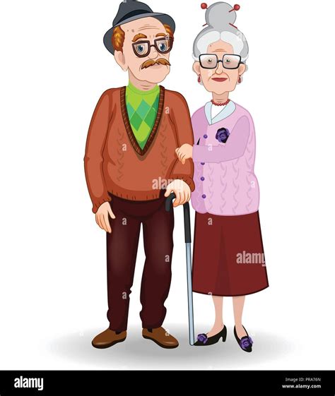Elderly Couple Cartoon
