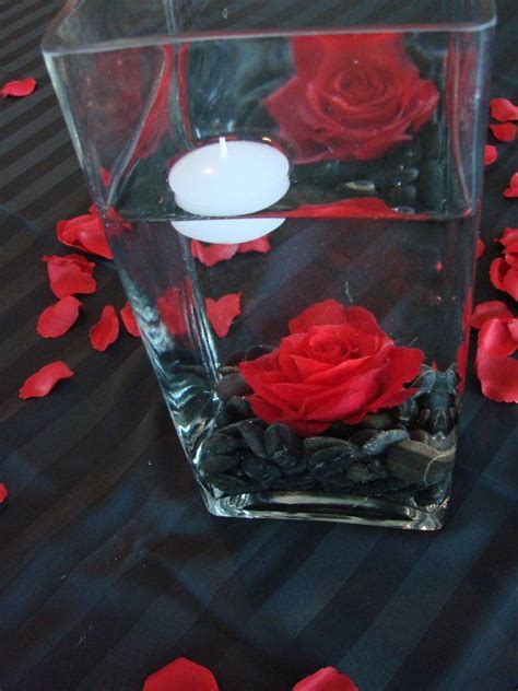 20 Simple Red And Black Centerpieces