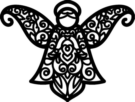 Download Angel Pattern dxf File Free Download - 3axis.co