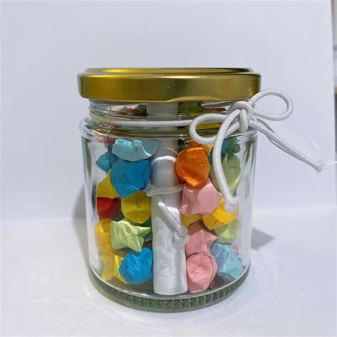 Lucky Origami Stars In Jar Multi Colour Stars Personalised Etsy