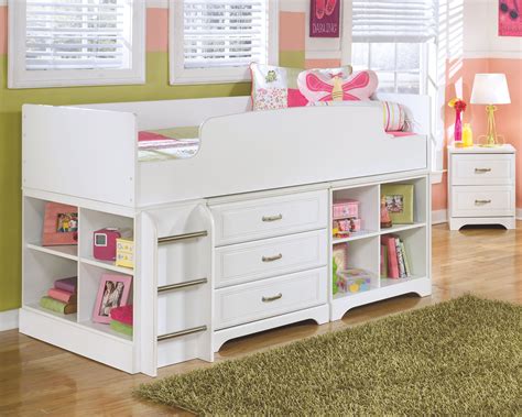 Lulu Twin Loft Bed With 3 Drawer Storage And Bookcase Twin Loft Bed