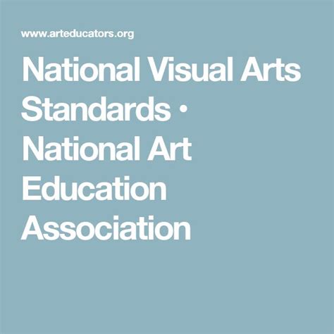 National Visual Arts Standards Visual Art Art Education Elementary Art Projects