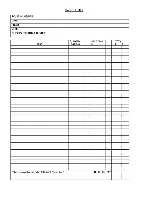 Generic order form (page 1) generic work order forms free 17+ purchase order templates in pdf these pictures of this page are about:generic order. Blank Printable Order Forms Pictures to Pin on Pinterest ...