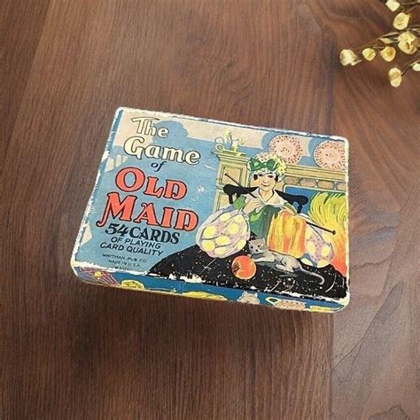 Antique 1920s Whitman Old Maid Playing Card Game Original Box Complete