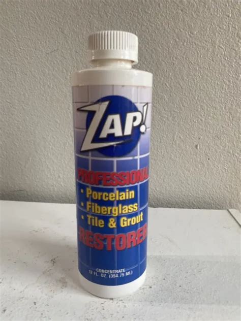 Zap Professional Restorer For Porcelain Fiberglass Tile And Grout 12oz