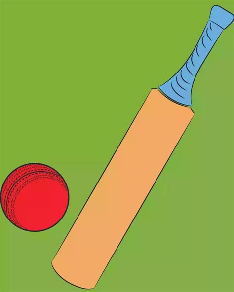 How To Draw A Cricket Bat And Ball Step By Step