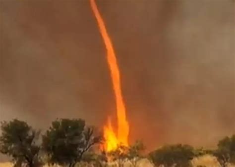 An Amazing Tornado Fire Is Caught On Video In The Australian Outback