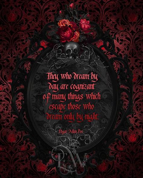 Edgar Allan Poe Quote Gothic Quote Print Gothic Wall Decor Etsy