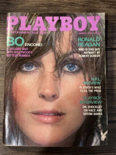 Bo Derek Cover Playboy Magazine August 1980 Victoria Cooke Centerfold