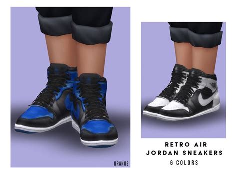 Sims 4 — Retro Air Jordan Sneakers Child By Oranostr — New Mesh 6