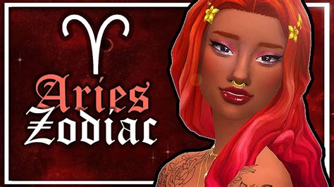 🌙 The Sims 4 Create A Sim Zodiac Sign Sims Aries Cc Links ♈