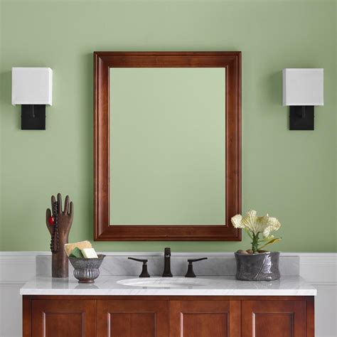 27 William Traditional Solid Wood Framed Bathroom Mirror Ronbow