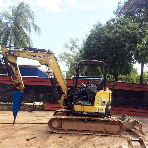 yanmar mini excavator vio  breaker trust equipment services pte  singapore