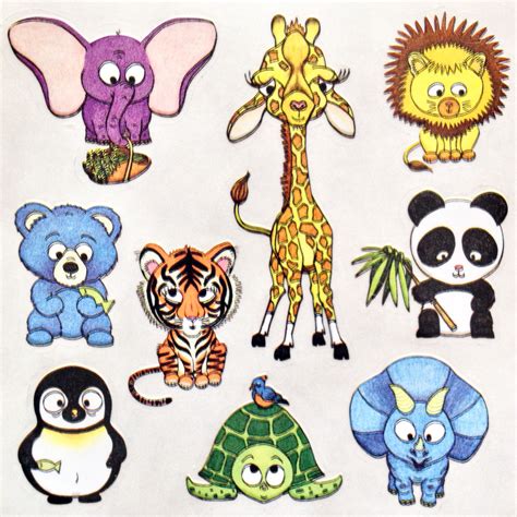 46 Cute Zoo Animals Drawing  Temal