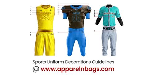 Sports Team Uniform Decoration Rules And Placement Guidelines