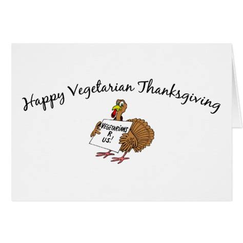 Happy Vegetarian Thanksgiving Greeting Card Zazzle
