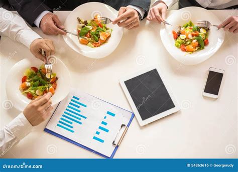 Business Lunch Stock Photo Image Of Paper Business 54863616