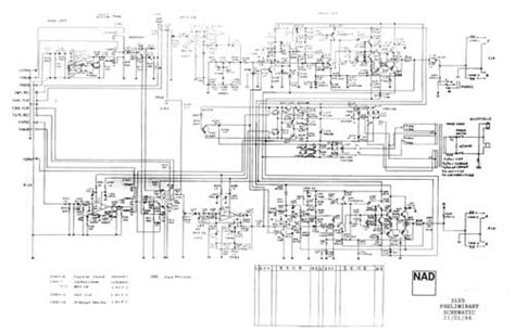 Yamaha amplifier circuit repair using 2sc5200 and 2sa1943, electronics. NAD 3125 preliminary schematic, Analog Alley Manuals