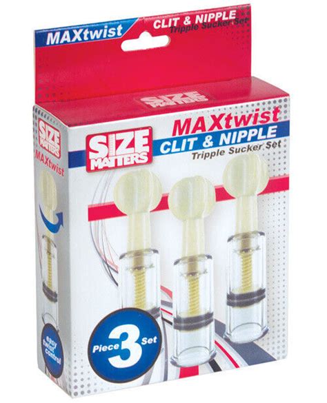 Size Matters Max Twist Triplets Nipple And Clit Suckers Clear Sex Toys