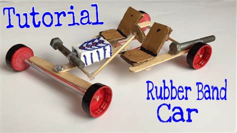 How To Make A Car Rubber Band Powered Car Tutorial Very Simple