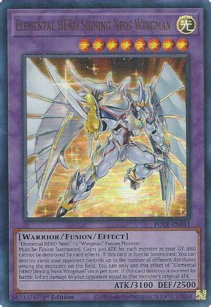 Uomo Alato Neos Lucente Eroe Elementale Power Of The Elements Yu Gi