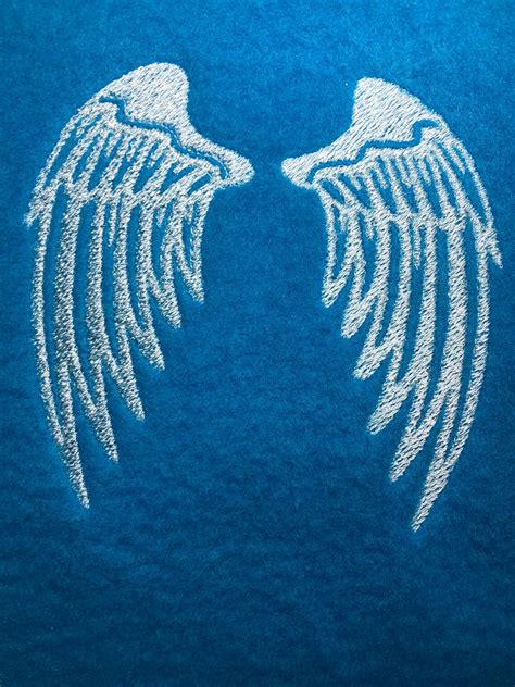 Angel Wings Embroidery Design Etsy