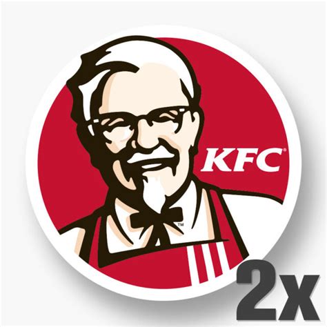 2x Kfc Sticker Vinyl Decal Car Window Logo Fried Chicken Fast Food Wall