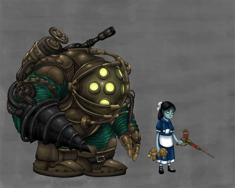Bioshock Big Daddy Bouncer And Little Sister By Adk 03 On Newgrounds