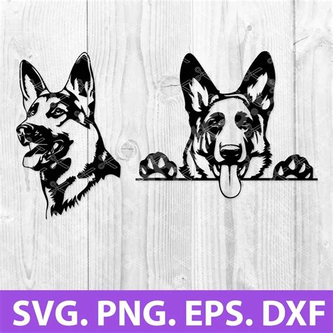 Shepherd Svg German Shepherd Silhouette Svg Dog Svg Digital Cutting