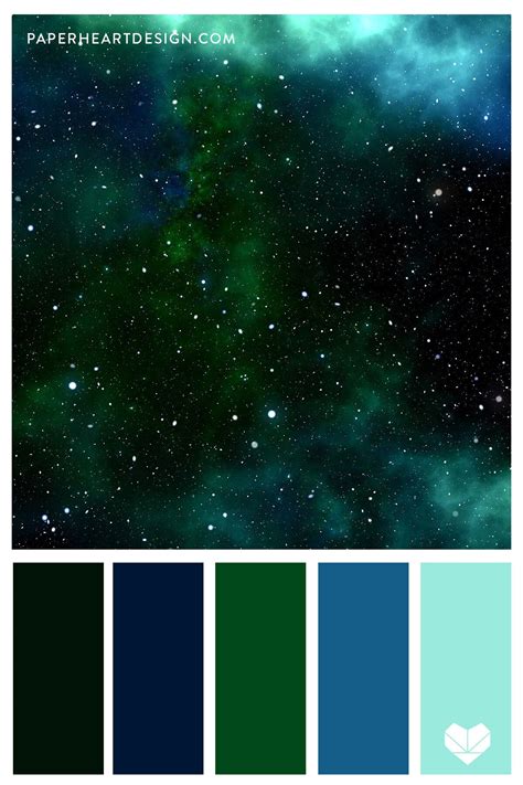 Color Palette Awesome Space — Paper Heart Design Blue