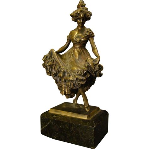 Antique bronze sculpture of Victorian woman dancing from finerchoice on ...