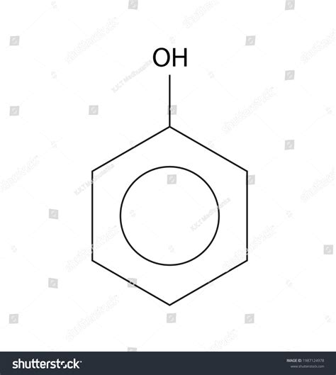 Chemical Structure Phenol Aromatic Compound Aromatic Stock Vector