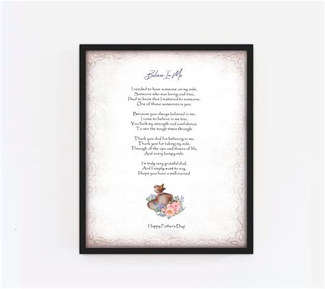 Fathers Day Poem Fathers Day T T From Daughter To Etsy